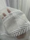 Бамбукова тюль з вишивкою Косичка №2221 біла